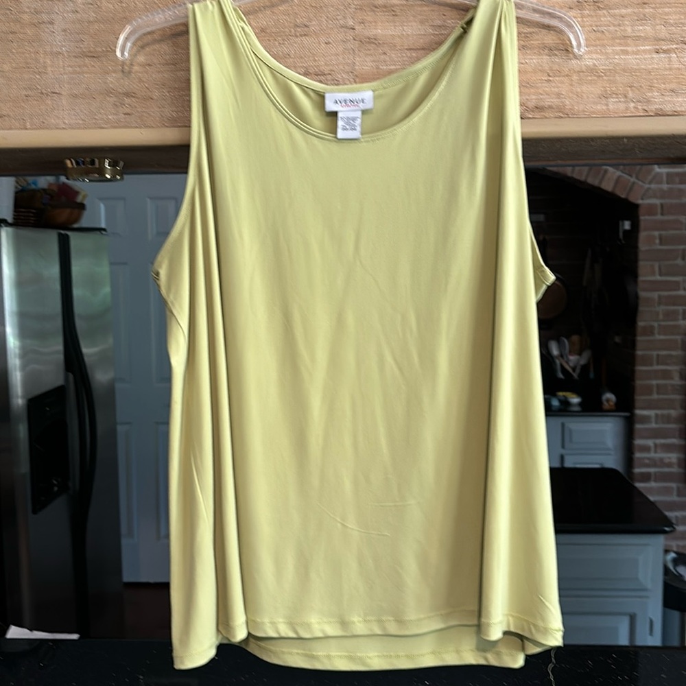 Avenue Stretch green chartreuse tank top